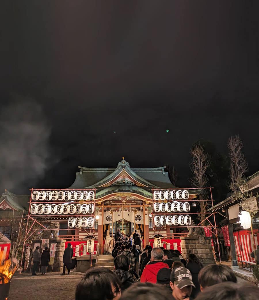 平井諏訪神社での初詣の様子